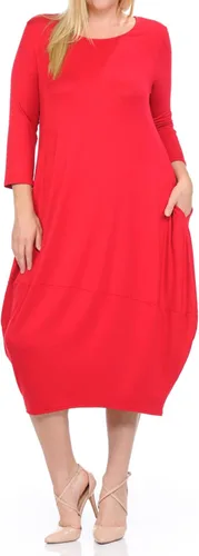 Vista 2 de Vestido de mujer tamaño extra grande Pastel de Vivienne con diseño de capullo