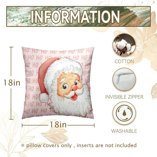 Vista 7 de Juego de 2 fundas de almohada de Navidad rosa con diseño de copos de nieve de Navidad con cremallera oculta, funda de cojín decorativa para sofá