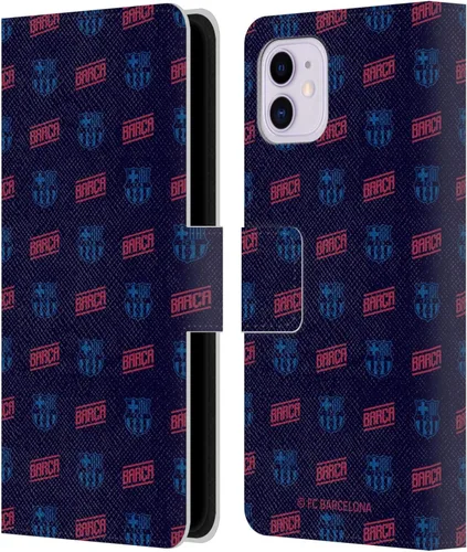 Vista 55 de Head Case Designs Funda de piel con licencia oficial del FC Barcelona con logotipo y patrón de Forca Barca, compatible con Apple iPhone 11