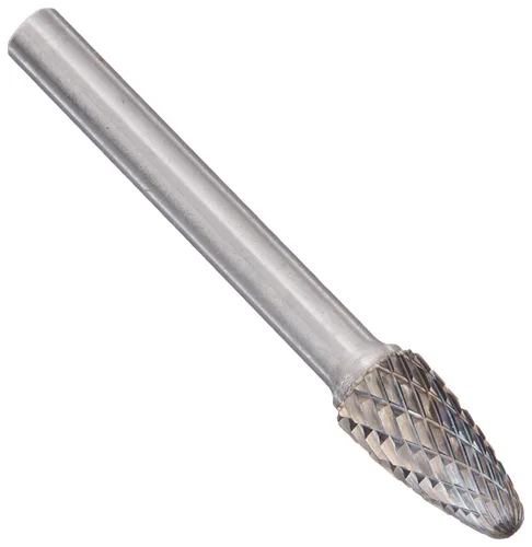 Vista 39 de Drill America SA-1 Rebaba de carburo/lima giratoria cilíndrica de doble corte para amoladora de troquel de 1/4" de diámetro x 5/8" de longitud