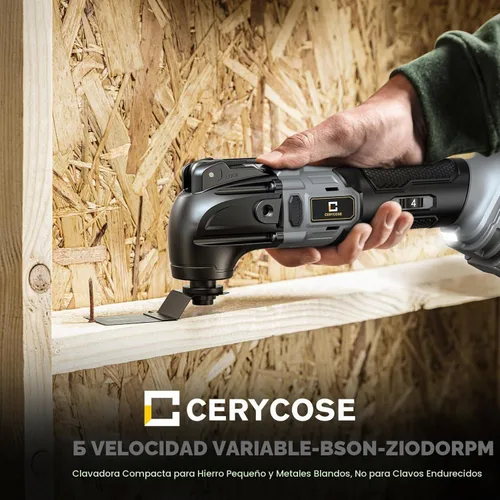 Vista 2 de Cerycose Herramienta oscilante inalámbrica compatible con batería Dewalt de 20 V, 21000 OPM Max sin escobillas con mango auxiliar, multiherramienta