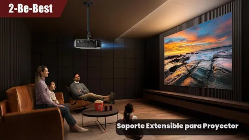 Vista 10 de 2-Be-Best Soporte para Proyector Mejorado, Soporte de Techo Extensible para Proyector, Soporte de Pared para Proyectores con Longitud Extensible