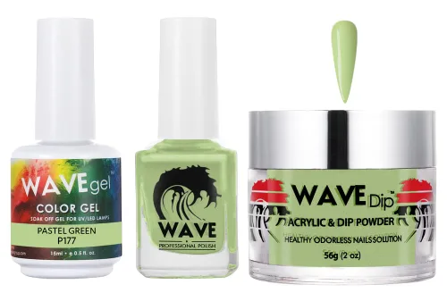 Vista 125 de WAVEGEL - Juego de gel de remojo, laca de uñas y polvo acrílico a juego - Colección Simplicity - #P109 Blizzard