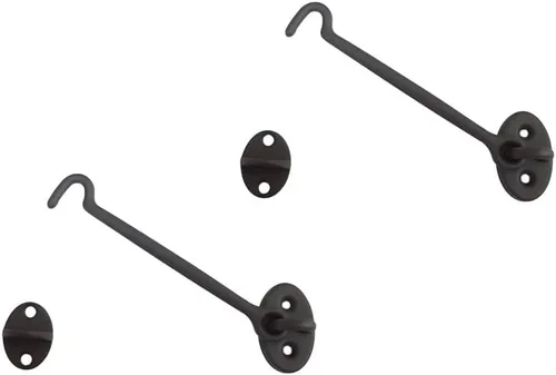 Vista 8 de QCAA Pestillo y ojal de latón resistente para puerta, 4 pulgadas, cobre antiguo, fabricado en Taiwán, 1 paquete