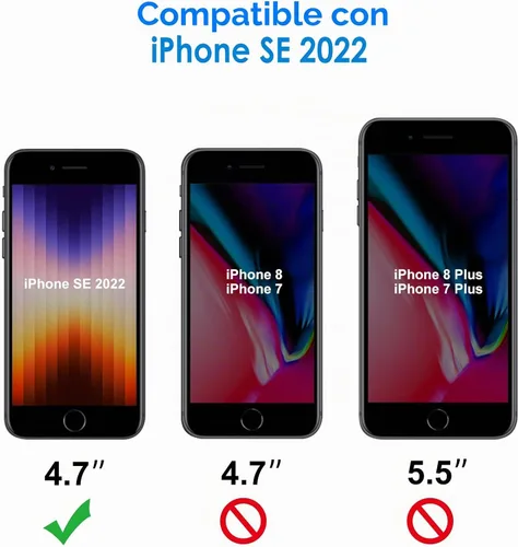 Vista 2 de JETech Protector de pantalla de privacidad para iPhone SE 3 (3ª edición 2022) de 4.7 pulgadas, película de vidrio templado antiespía, compatible