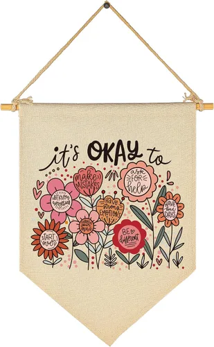 Vista 36 de Está Bien Cometer Errores - Banner de Educación en Salud Mental - Lona de Afirmaciones Positivas y Citas Decorativas para Maestros, Niños