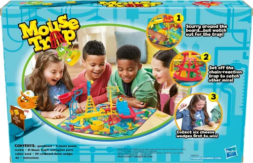Vista 13 de Hasbro Gaming Juego de Mesa Mouse Trap para Niños de 6 Años en Adelante, Juego Clásico para 2-4 Jugadores, con Configuración más Fácil que