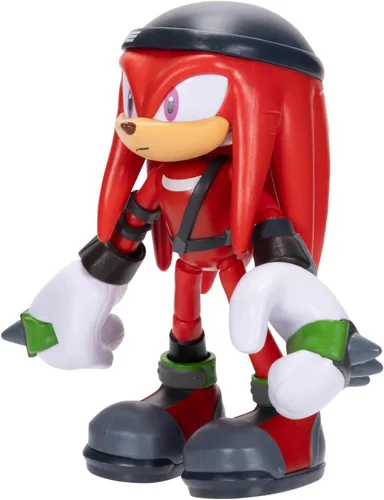 Vista 5 de Sonic The Hedgehog Prime Knuckles de 5 pulgadas - Figura de acción de New Yoke City con 13 puntos de articulación. A partir de 3 años