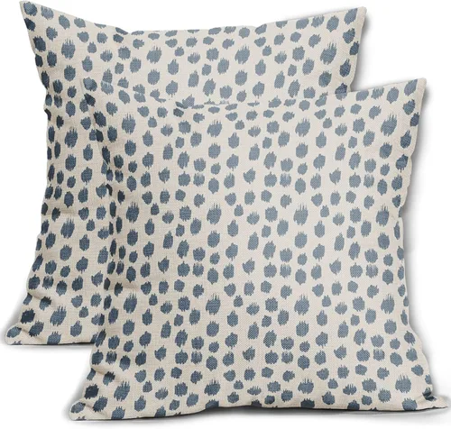 Vista 50 de Sweetshow Juego de 2 fundas de almohada de 16 x 16 pulgadas, diseño bohemio, con diseño de lunares, moderno y moderno, para exteriores, decorativas
