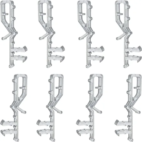 Vista 4 de 12 clips para persianas de 1-7/8 pulgadas, clips de cenefa de canal oculto, color transparente para persianas de madera sintética y real, soporte