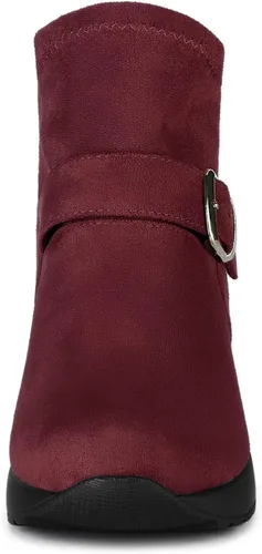 Vista 3 de Allegra K Botas de tobillo con plataforma y puntera redonda para mujer