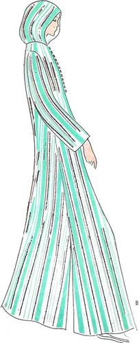 Vista 3 de Patrón vintage de los años 70, vestido o top de caftán, varios tamaños