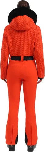 Vista 40 de GSOU SNOW Traje de esquí para mujer, traje de nieve delgado de una pieza, chaqueta de nieve, impermeable, resistente al viento, deportes al aire