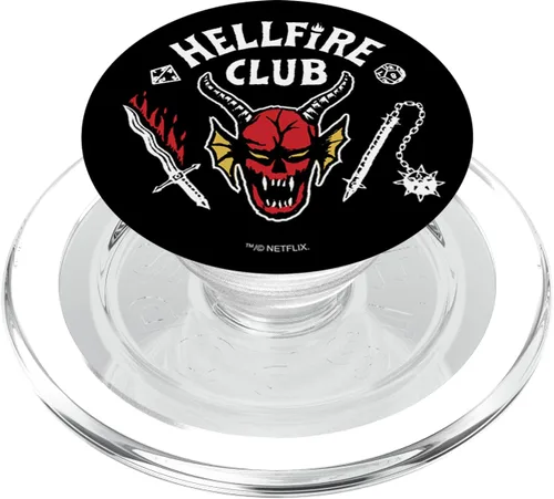 Vista 8 de Stranger Things Adhesivo PopSockets con logotipo de Hellfire Club