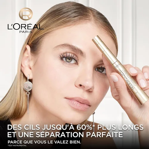 Vista 3 de L'Oreal Paris - Máscara de pestañas Telescopic, color negro, 0.3 onzas líquidas