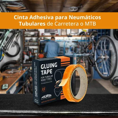 Vista 2 de Tufo 022 - Cinta adhesiva para llantas tubulares de carretera, unisex, para adultos, color negro, 27.559 x 0.866 in