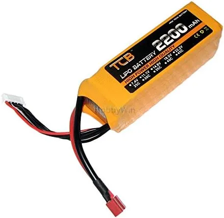 Vista 5 de 18.5V 5S 2200mAh 25C LiPo Batería T-Type Plug Max 40C Tasa de descarga para RC Modelo Avión FPV Drone Helicóptero