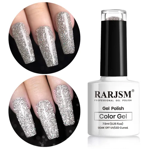 Vista 21 de RARJSM - Esmalte de uñas de gel con purpurina, de color verde oliva, brillante y brillante, para manicura DIY y salón de uñas, requiere secado