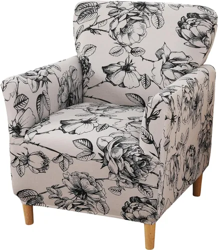 Vista 44 de HAOYONG - Funda elástica de terciopelo para silla de banquete, fundas para sillas de 1 pieza, fundas para sillones de sofá, funda suave para sillón