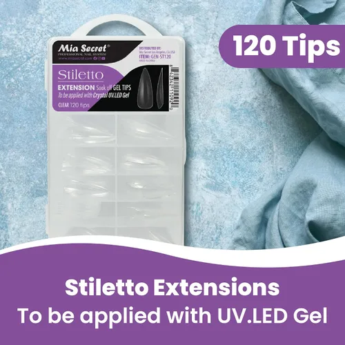 Vista 4 de Mia Secret Puntas de extensión de gel (Stiletto)