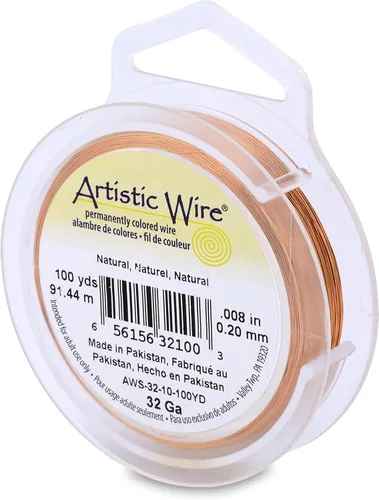 Vista 118 de Artistic Wire, Alambre de cobre de color chapado en plata de calibre 18, resistente al deslustre, amatista, 20 pies