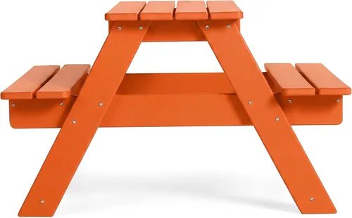 Vista 9 de WestinTrends Malibu Patio al aire libre HDPE Picnic Mesa de banco para Gris
