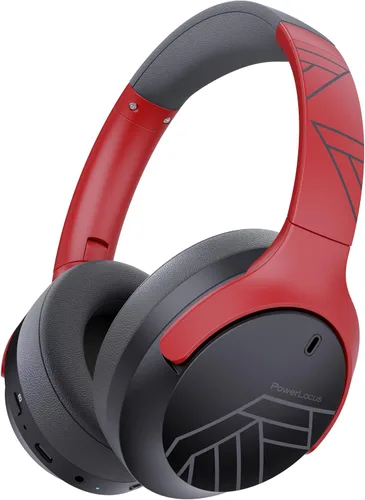 Vista 10 de PowerLocus Auriculares Bluetooth Sobre la Oreja, 60H Tiempo de Reproducción, 4 Modos EQ Auriculares Inalámbricos con Micrófono, Auriculares