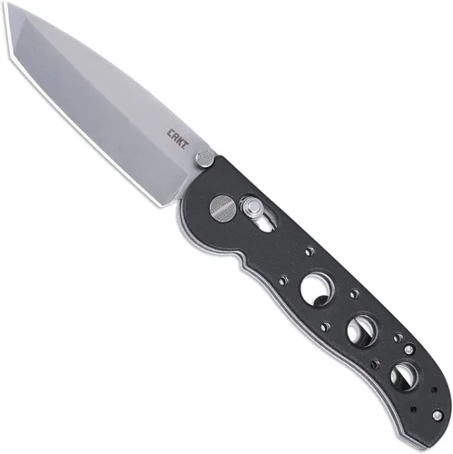 Vista 10 de CRKT Cuchillo plegable M16-02DB con cerradura de cerrojo: hoja de borde liso D2, mango de aluminio, clip de bolsillo reversible, M16-02DB