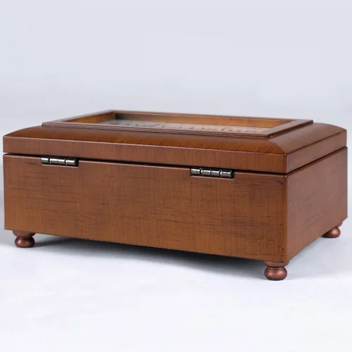 Vista 7 de Cottage Garden Love My Poodle Rich Woodgrain Finish Petite Joyero Caja de música - Plays Song Wonderful World