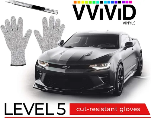 Vista 4 de VViViD Guantes de envoltura resistentes del vinilo del corte con el equipo del cuchillo de la precisión del acero inoxidable