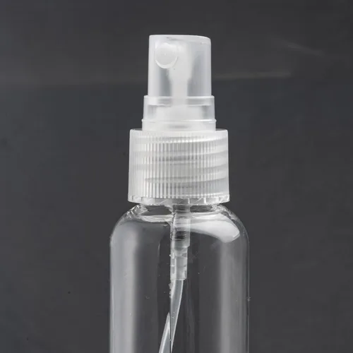 Vista 3 de SEVENHEAD Botella atomizadora de aceite esencial de plástico de 2.0 fl oz, 2 onzas, tres colores, transparente, blanco, ámbar, botella pequeña