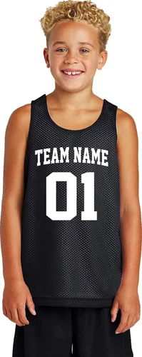 Vista 11 de Custom Basketball Jersey Youth Sizes Add Your Team, Name, & Number Unisex