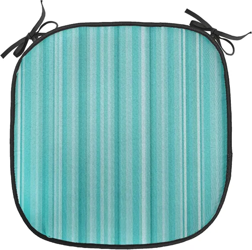 Vista 136 de Ambesonne Cojín de asiento para silla de flores, detalles florales con hojas y remolinos, estampado artístico romántico y vívido y vibrante