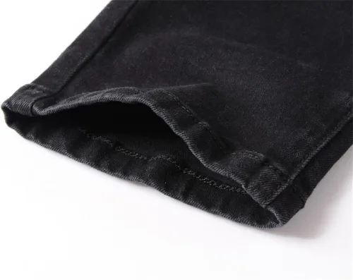 Vista 8 de ZLZ - Jeans ajustados estilo motociclista para hombre, muy cómodos, elásticos, calce entallado