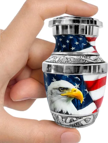 Vista 12 de Urna de águila americana para cenizas hombre adulto – Urnas de cremación patrióticas grandes para cenizas humanas, hombres y mujeres adultos – Urna