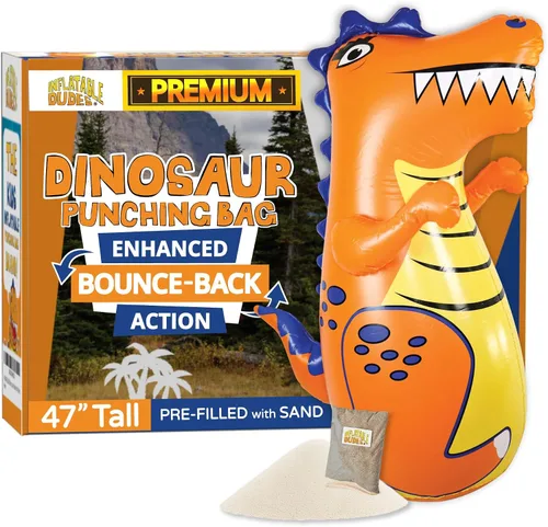Vista 17 de Kids Punching Bag- Bop Bag Sand-Base Ninja estándar negro/azul precargado con arena