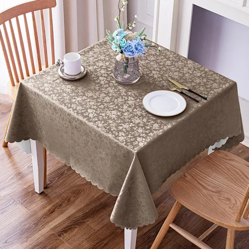 Vista 94 de Smiry Mantel cuadrado, mantel de vinilo resistente al agua, lavable, para cocina y comedor (azul bebé, 54 x 54 pulgadas)
