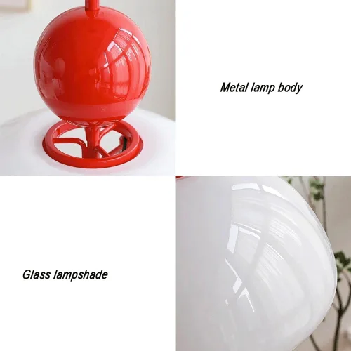 Vista 3 de Luces colgantes de metal con cúpula nórdica, moderna lámpara colgante de vidrio de leche, cable ajustable E14/E12 para cocina, isla de comedor, sala
