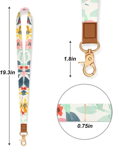 Vista 2 de Llavero con cordón para el cuello, llavero con correa larga para mujeres y hombres, llaves del automóvil, insignias de identificación, tarjeta