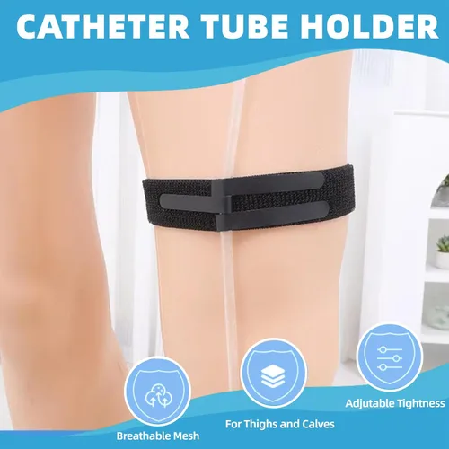 Vista 2 de WEEOATAR Foley - Paquete de 4 soportes para tubo de catéter y soporte de tubo de catéter, dispositivo de estabilización antideslizante, seguro