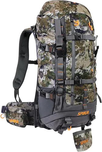 Vista 10 de SPIKA Mochila de caza con marco interno, mochila de senderismo impermeable para extensible, 40L + 80L + capacidad