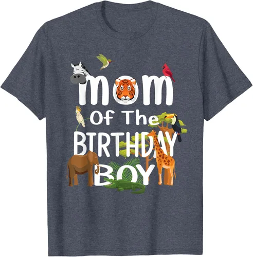 Vista 85 de Camiseta de fiesta de animales con temática de zoológico para niño de cumpleaños, Negro