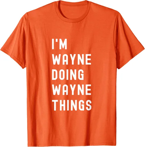 Vista 70 de Camiseta I'm Wayne Doing Wayne Things, Negro