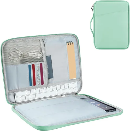 Vista 12 de Funda de transporte para tablet de 12.9 pulgadas, máxima protección para tu iPad Pro, Surface Pro, Galaxy Tab S8 Plus y más (PU-rosa, 12.9 pulgadas)