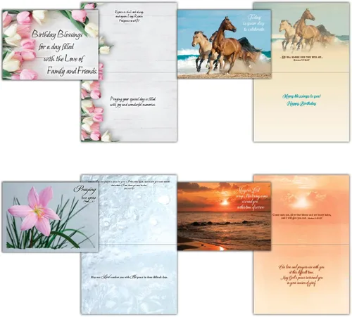 Vista 9 de 48 tarjetas de felicitación religiosas para todas las ocasiones, paquete económico 1, versión King James, tarjetas de felicitación basadas en la fe