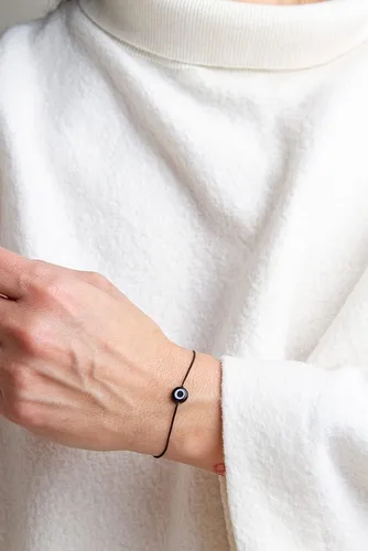 Vista 6 de NAZ COLLECTION - Pulsera de Hilo Contra el Mal de Ojo Hecha a Mano Kabbalah Protección Hamsa Ajustable Pulsera Mexicana Mal De Ojo Amuleto