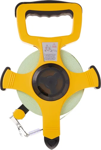 Vista 2 de Komelon 8811 - Cinta métrica de carrete abierto de retroceso rápido con hoja de fibra de vidrio recubierta de nylon doble, 100 pies por 1/2 pulgada