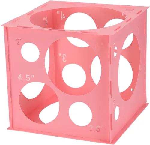 Vista 10 de Pllieay Medidor de globos de 2 a 10 pulgadas, caja de cubo medidor de globos de plástico plegable para decoración de globos, arcos de globos