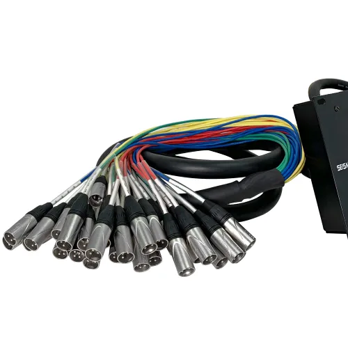 Vista 3 de Seismic Audio - SARMSS-32x1010-32 Canales XLR TRS Combo Splitter Snake Cable - Dos troncos XLR de 10