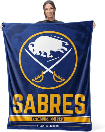 Vista 3 de Northwest NHL Buffalo Sabres Break Away Micro Raschel - Manta de 46 x 60 pulgadas Desplazarse